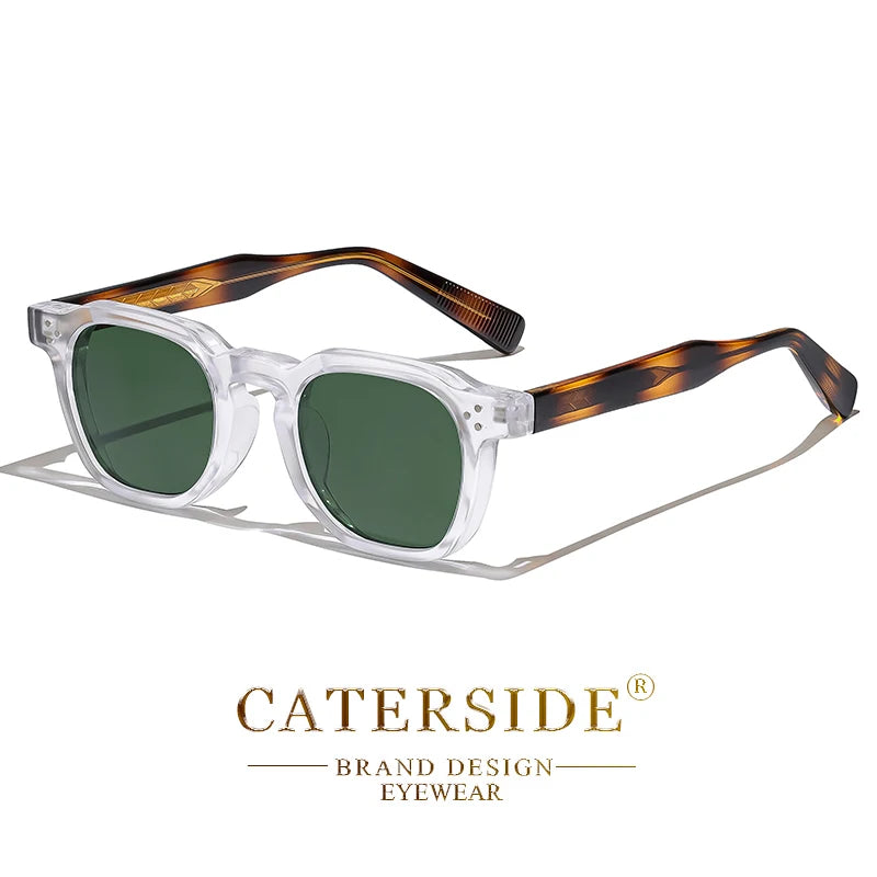 CATERSIDE Fashion Men Sunglasses Small Frame Square Personalized Design Sun Glasses Women Travel Party Business Festival Gift