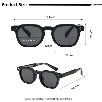 CATERSIDE Fashion Men Sunglasses Small Frame Square Personalized Design Sun Glasses Women Travel Party Business Festival Gift